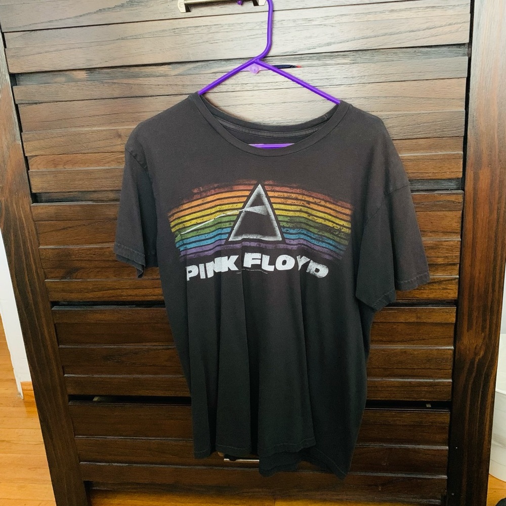 Black Pink Floyd Dark Side of the Moon T Shirt L